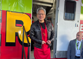NVIDIA CEO Jensen Huang Spotted Flipping Burgers at Denny’s Mobile Station Before GTC 2025 Keynote